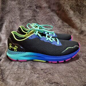 Under Armour HOVR Sonic 6 Speed Overdrive Black Lime Surge 3026217-001 Men Sz 9